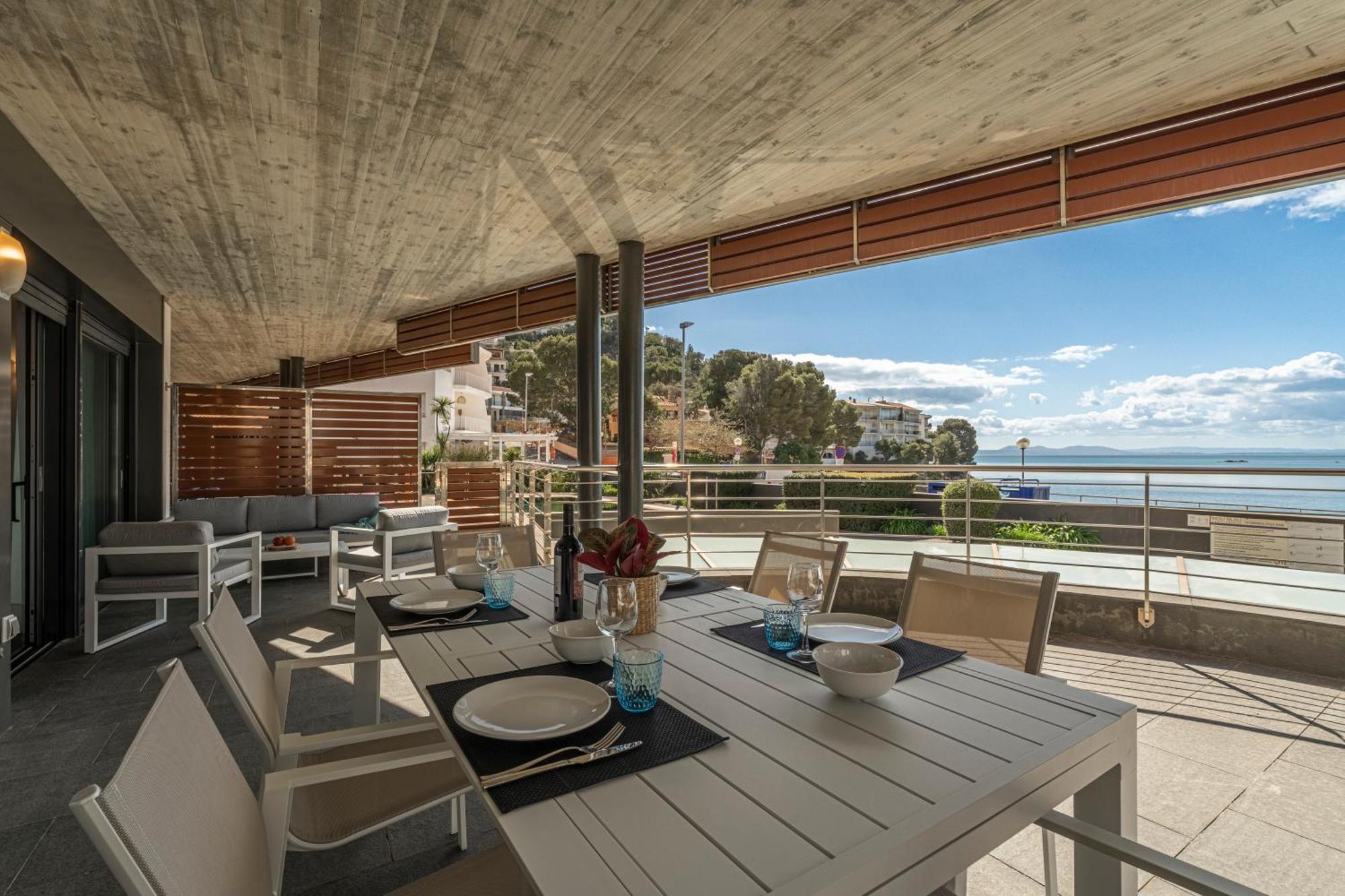 Apartamento Con Gran Terraza Delante Del Mar Росас Экстерьер фото