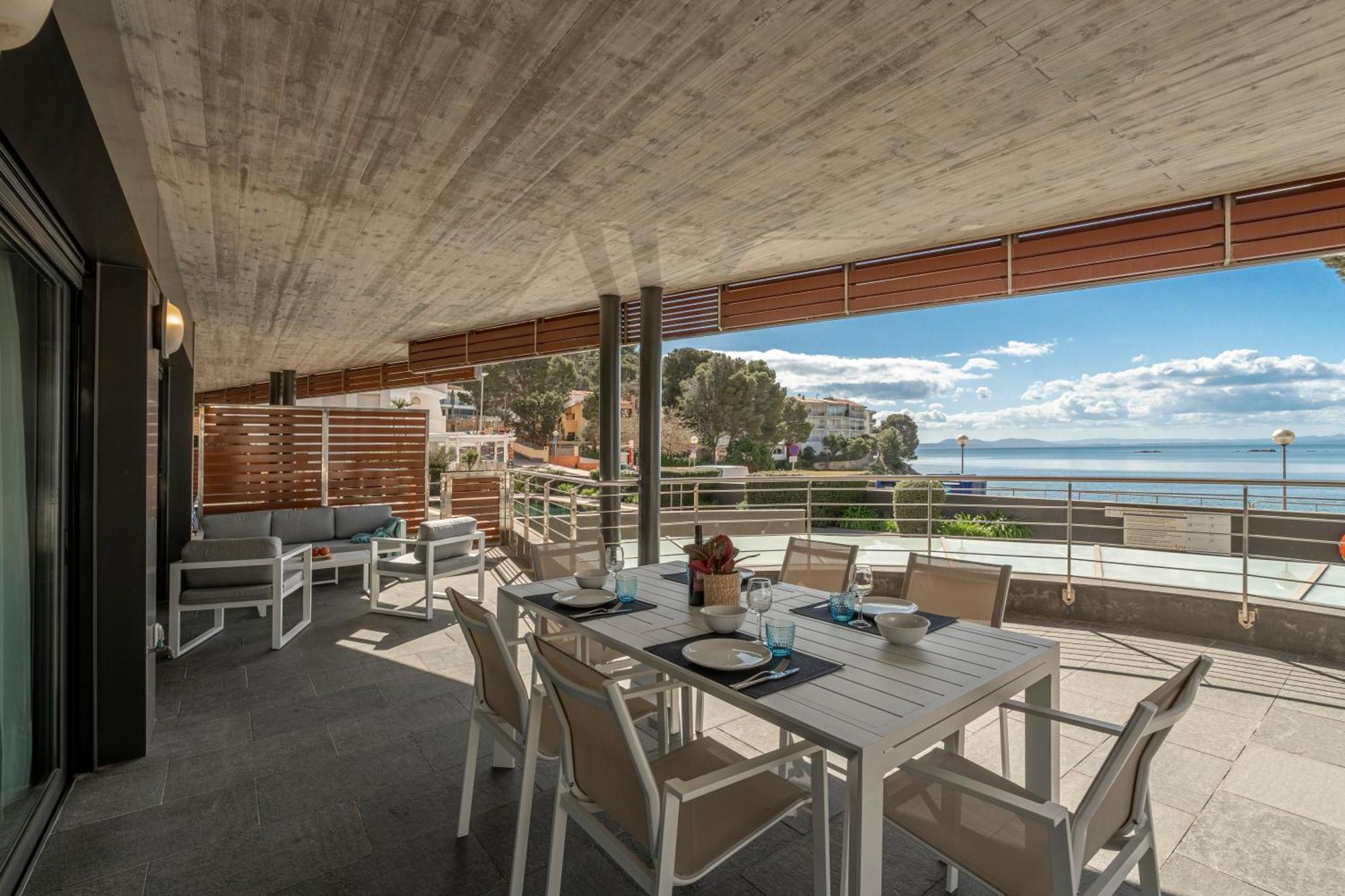 Apartamento Con Gran Terraza Delante Del Mar Росас Экстерьер фото
